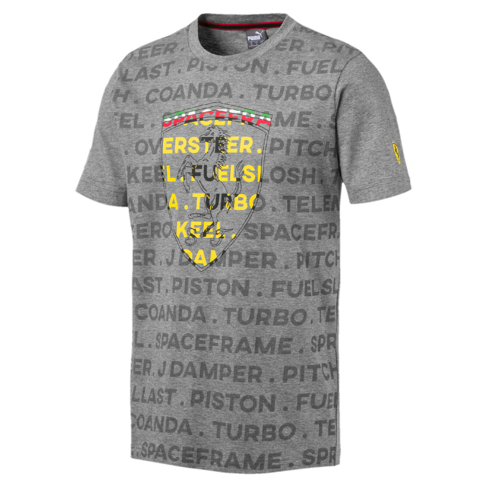 Ferrari Big Shield Herren T-Shirt von Puma in grau