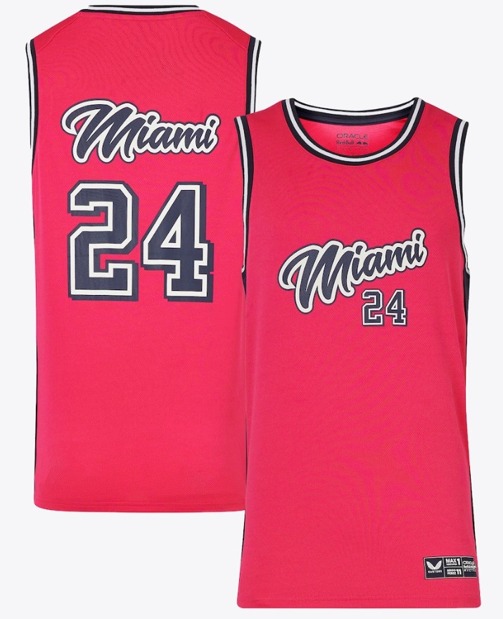 Red Bull Unisex SE Miami 24 Basketball Jersy Purple