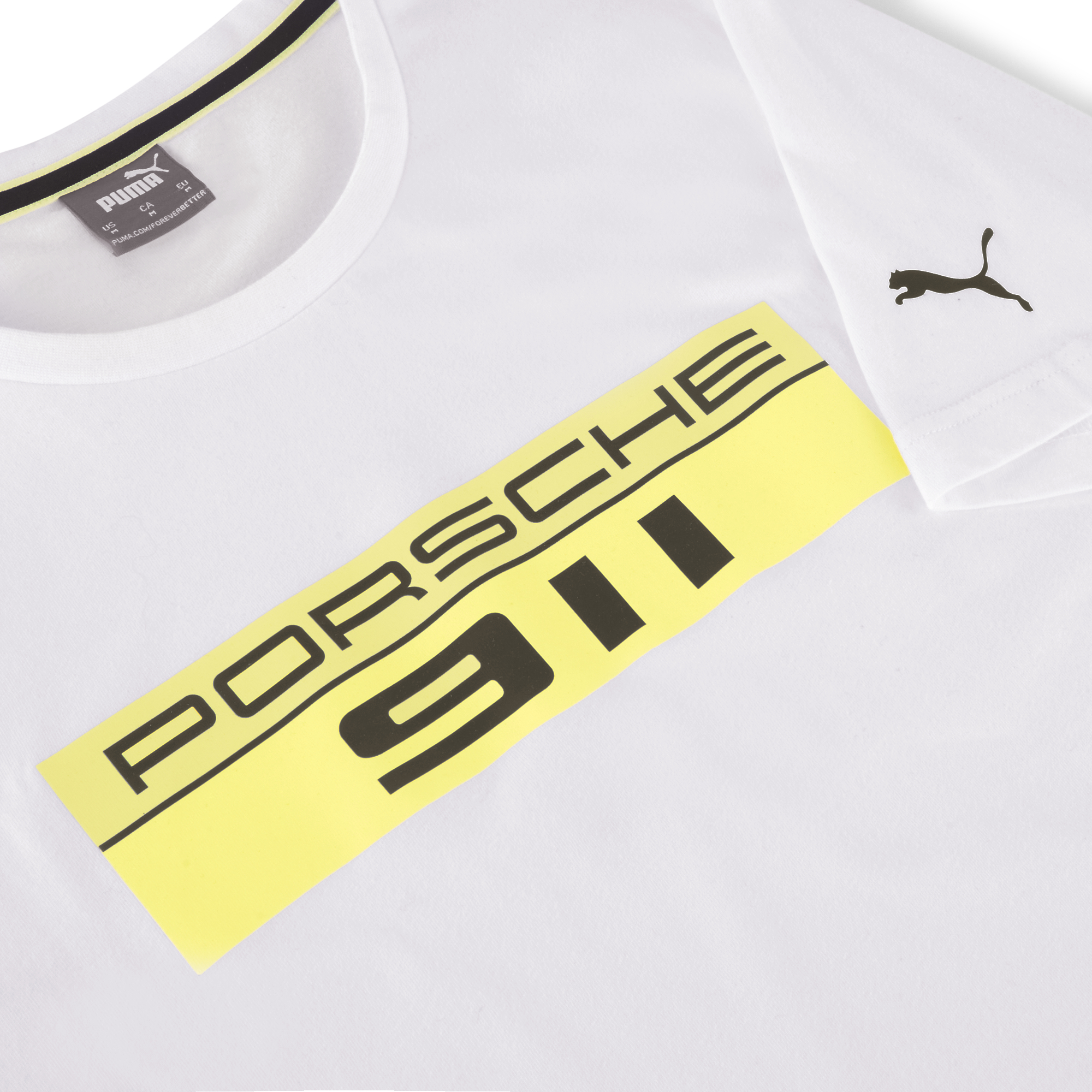 Porsche Legacy Logo T-Shirt für Herren in White Neon 