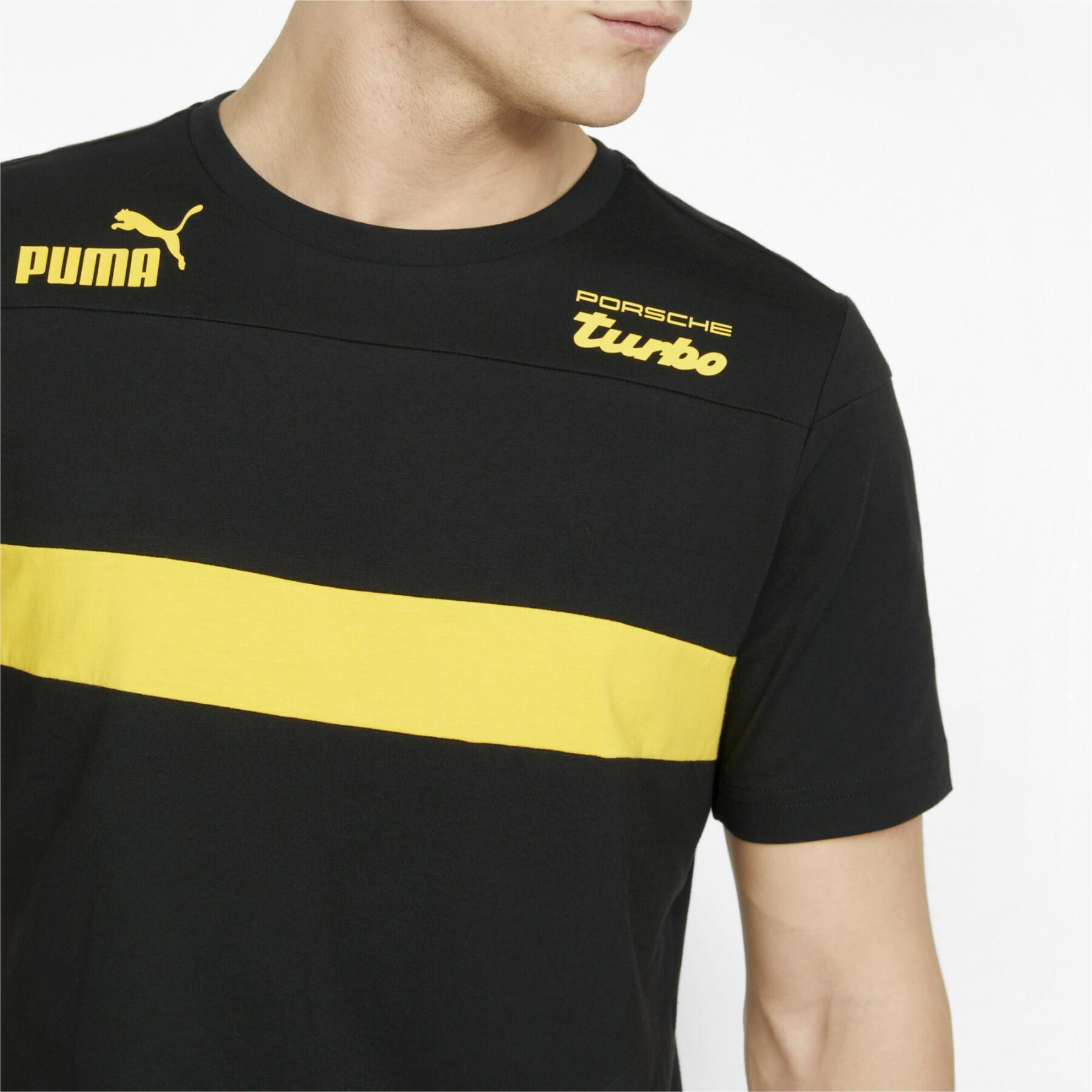 Porsche Legacy Logo T-Shirt für Herren in Black yellow