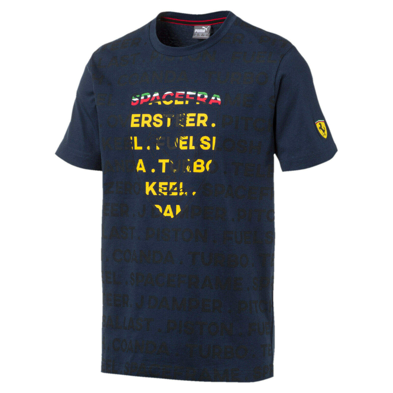 Ferrari Big Shield Herren T-Shirt von Puma in blau