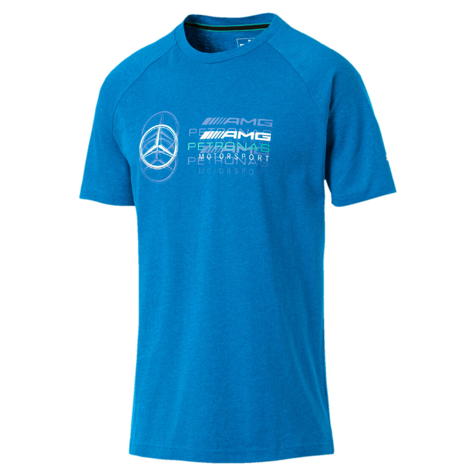 Mercedes AMG Petronas Motorsport F1 Herren T-Shirt Logo in Hellblau