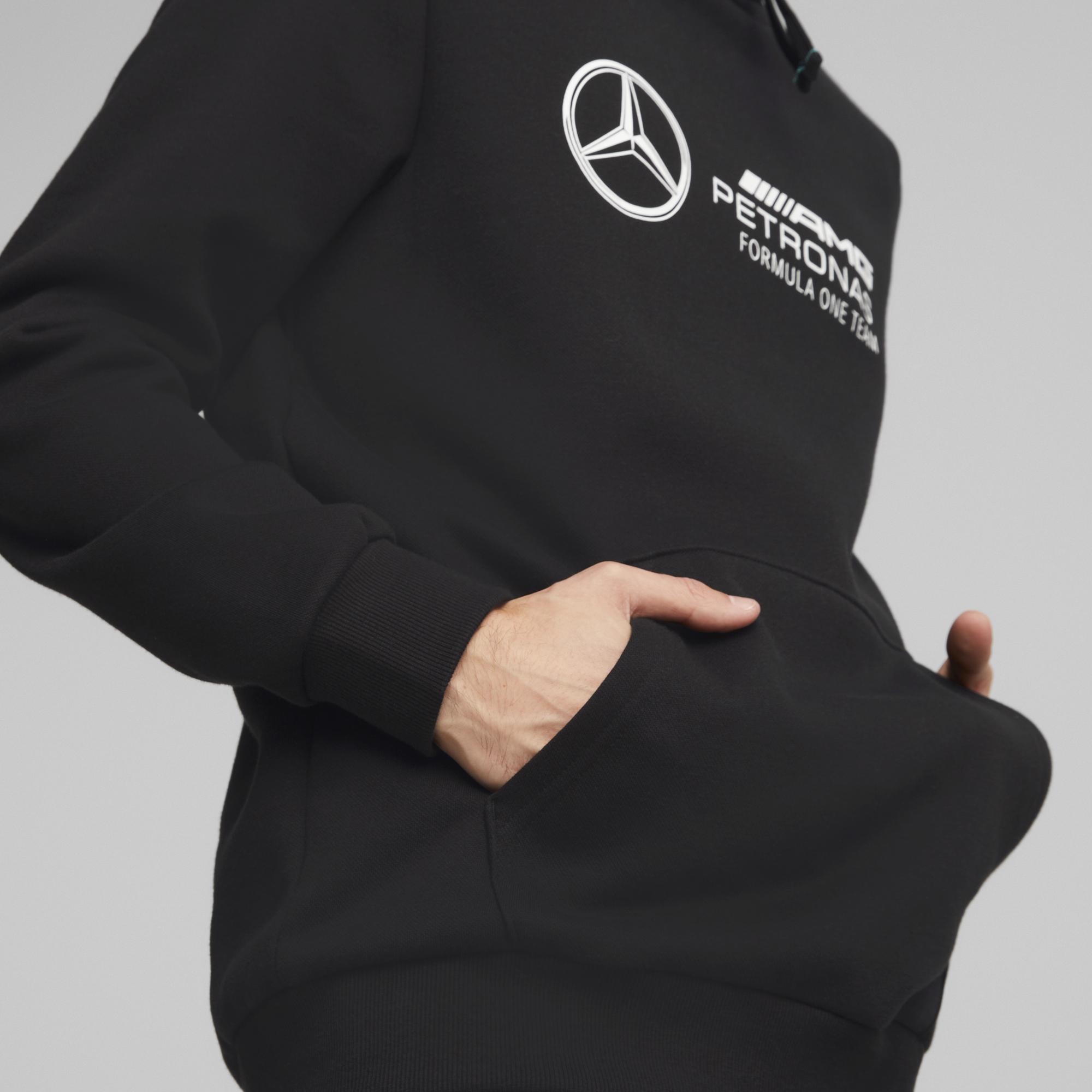 Mercedes AMG Petronas F1 Herren Fleece Hoodie von Puma in Schwarz 2023